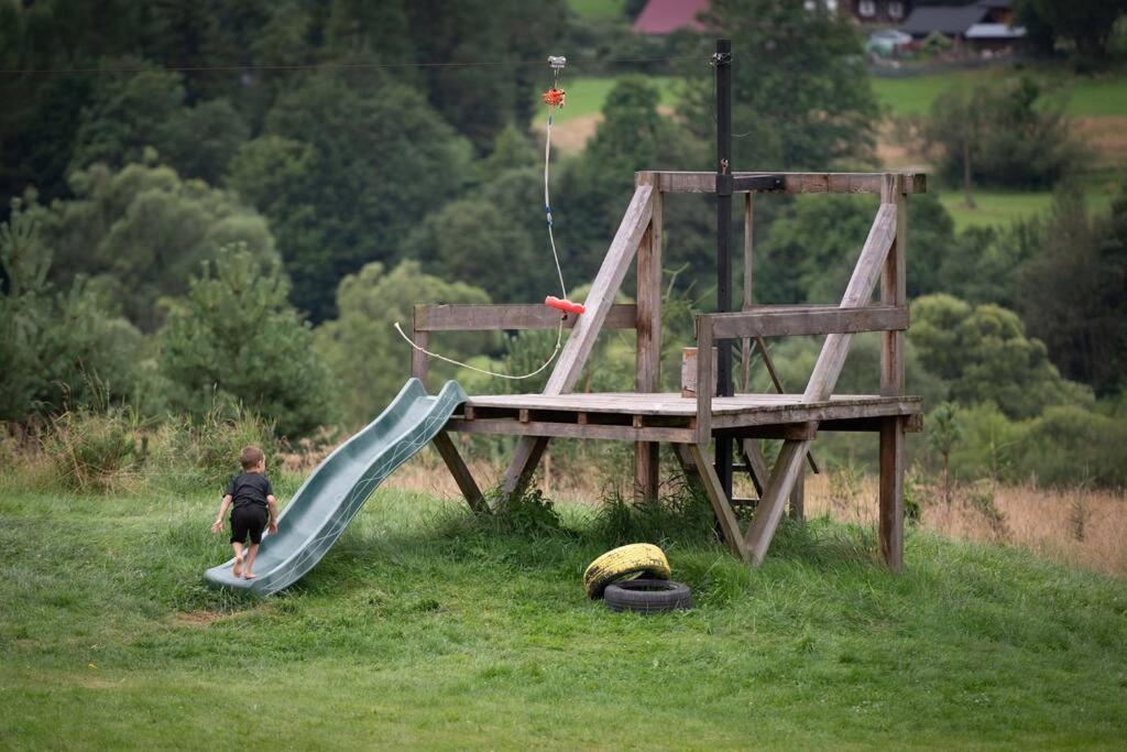 Polanka Beskid Niski Cute Cabin With Spectacular Views Hanczowa Екстер'єр фото