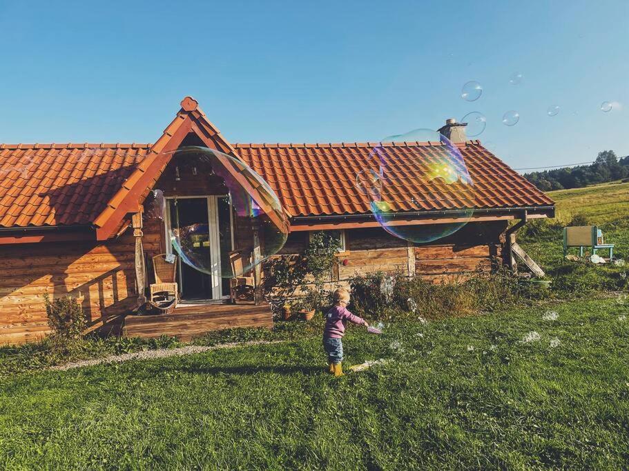Polanka Beskid Niski Cute Cabin With Spectacular Views Hanczowa Екстер'єр фото