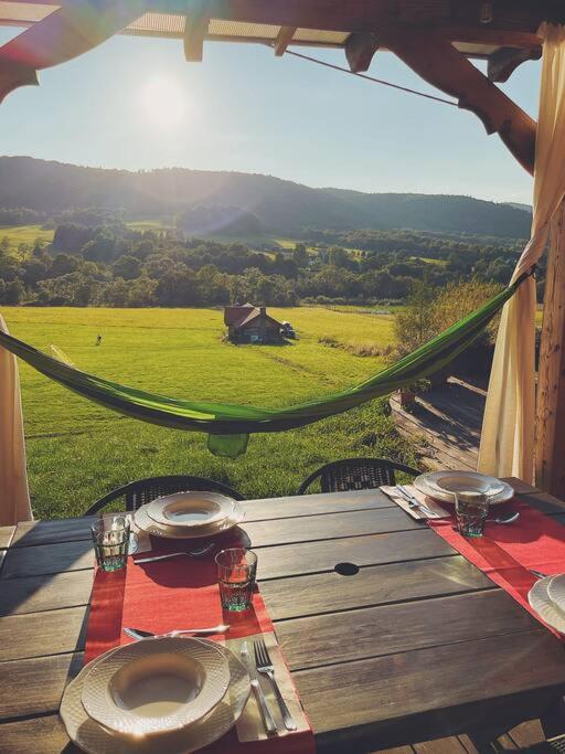 Polanka Beskid Niski Cute Cabin With Spectacular Views Hanczowa Екстер'єр фото