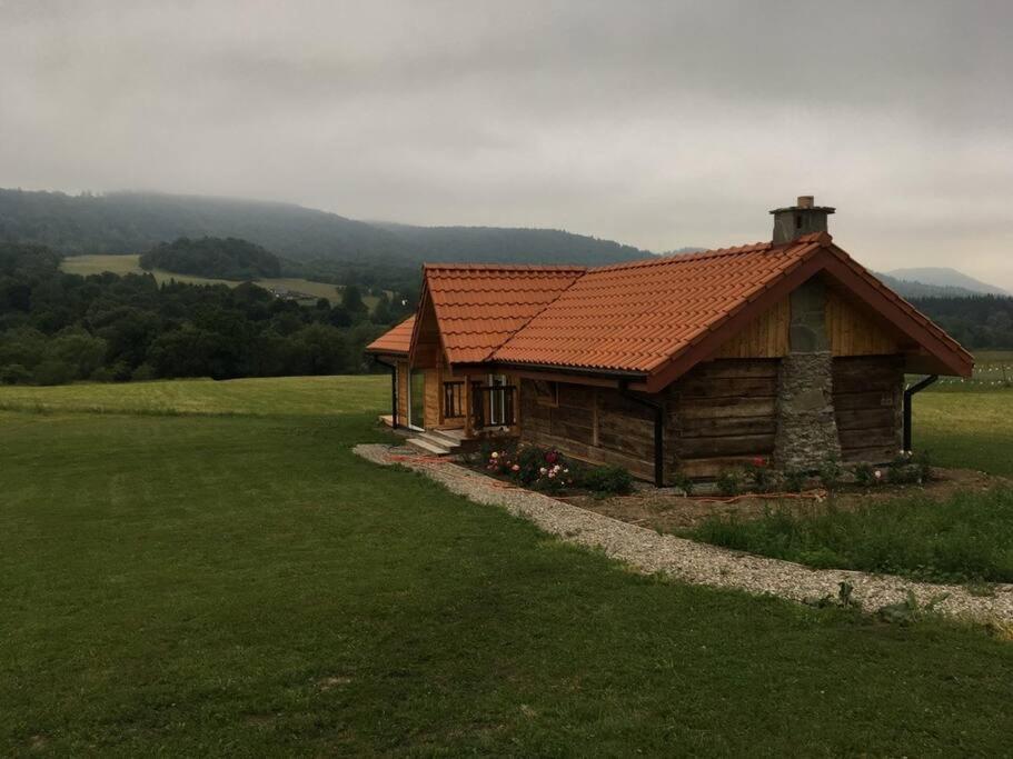 Polanka Beskid Niski Cute Cabin With Spectacular Views Hanczowa Екстер'єр фото